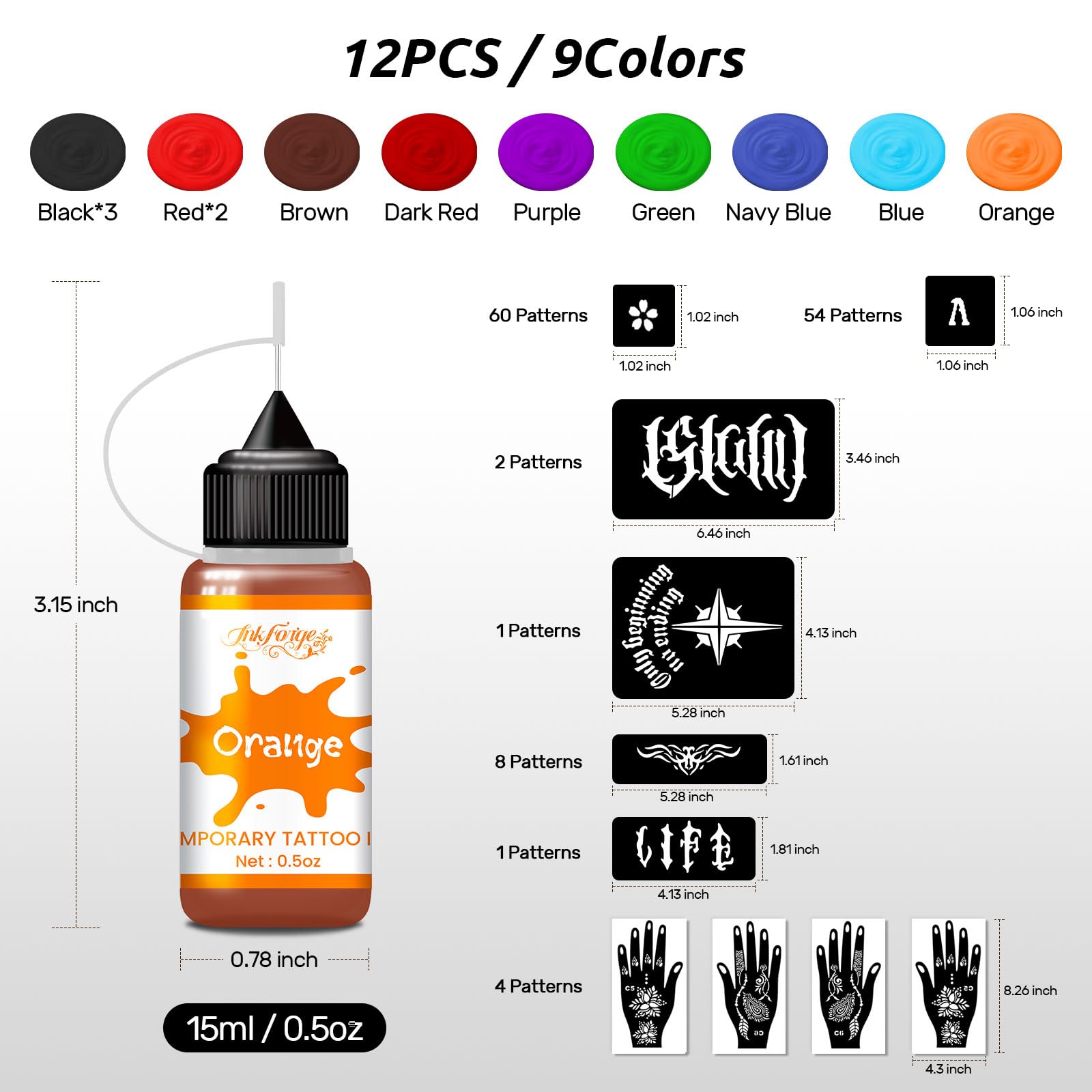 InkForge 130 stencil sheets enable clean, precise body art designs