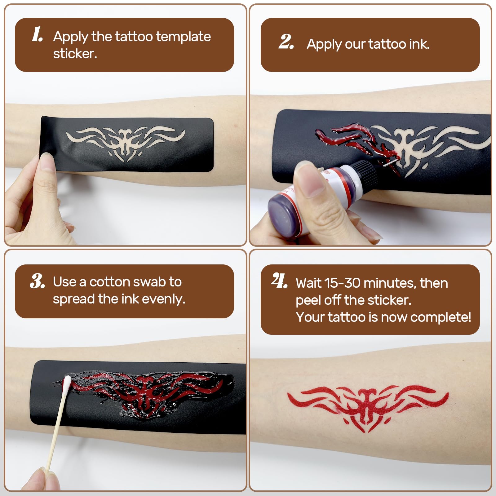 InkForge self adhesive stencil makes placement quick and easy