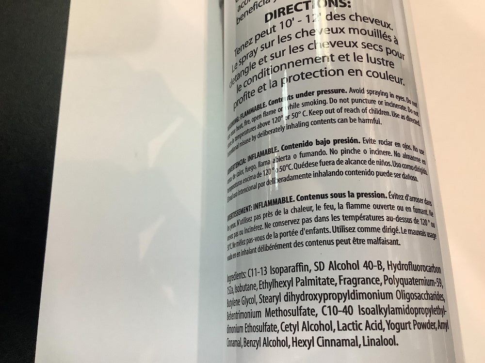 Inkursive Shuga Spray Leave-In ingredients close-up showing nourishing elements.