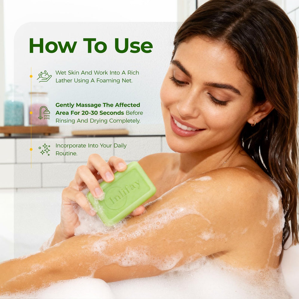 Inlifay antifungal soap on arm illustrating everyday protection.
