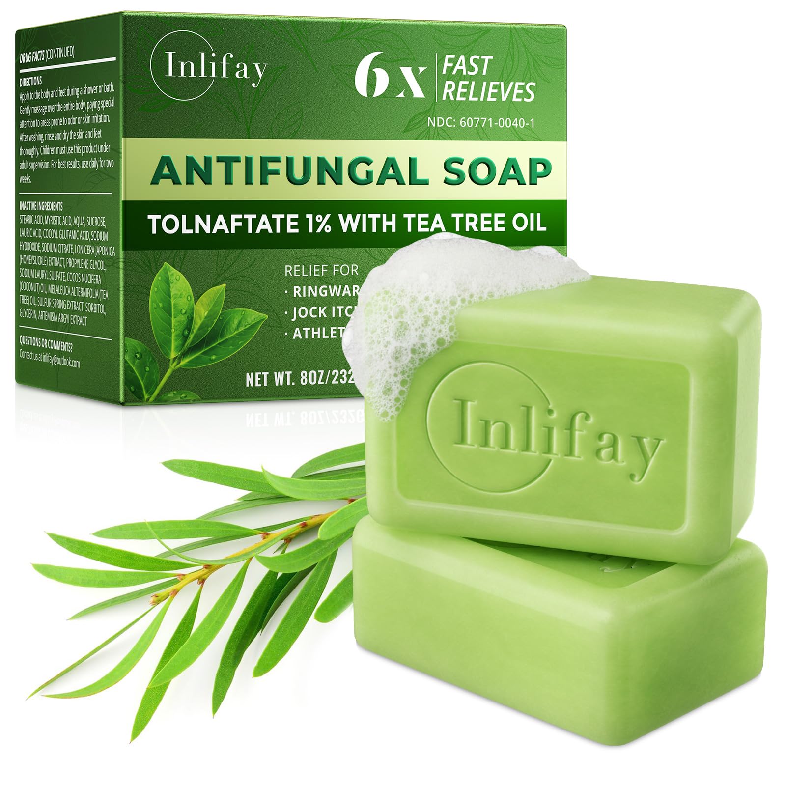 Inlifay antifungal soap packaging for daily care and convenience.