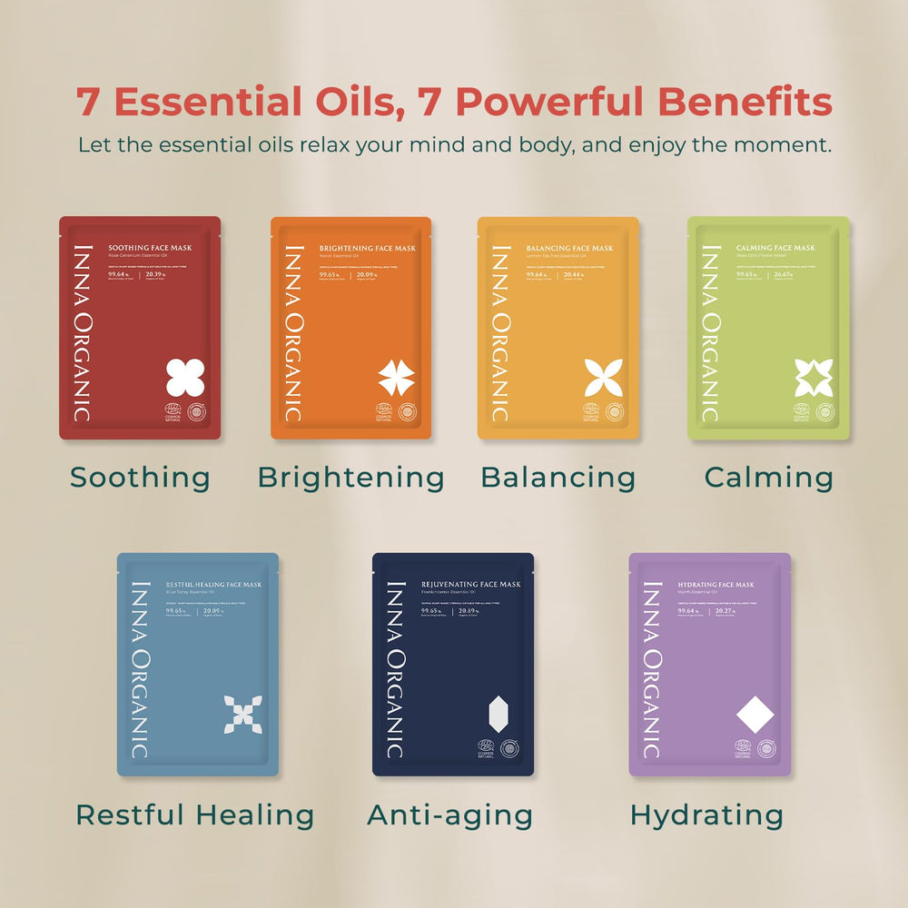 INNA ORGANIC Eco-friendly packaging emphasizes sustainable skincare commitment