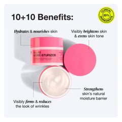 Innbeauty Project 10+10 moisturizer texture close-up shows lightweight, non greasy feel