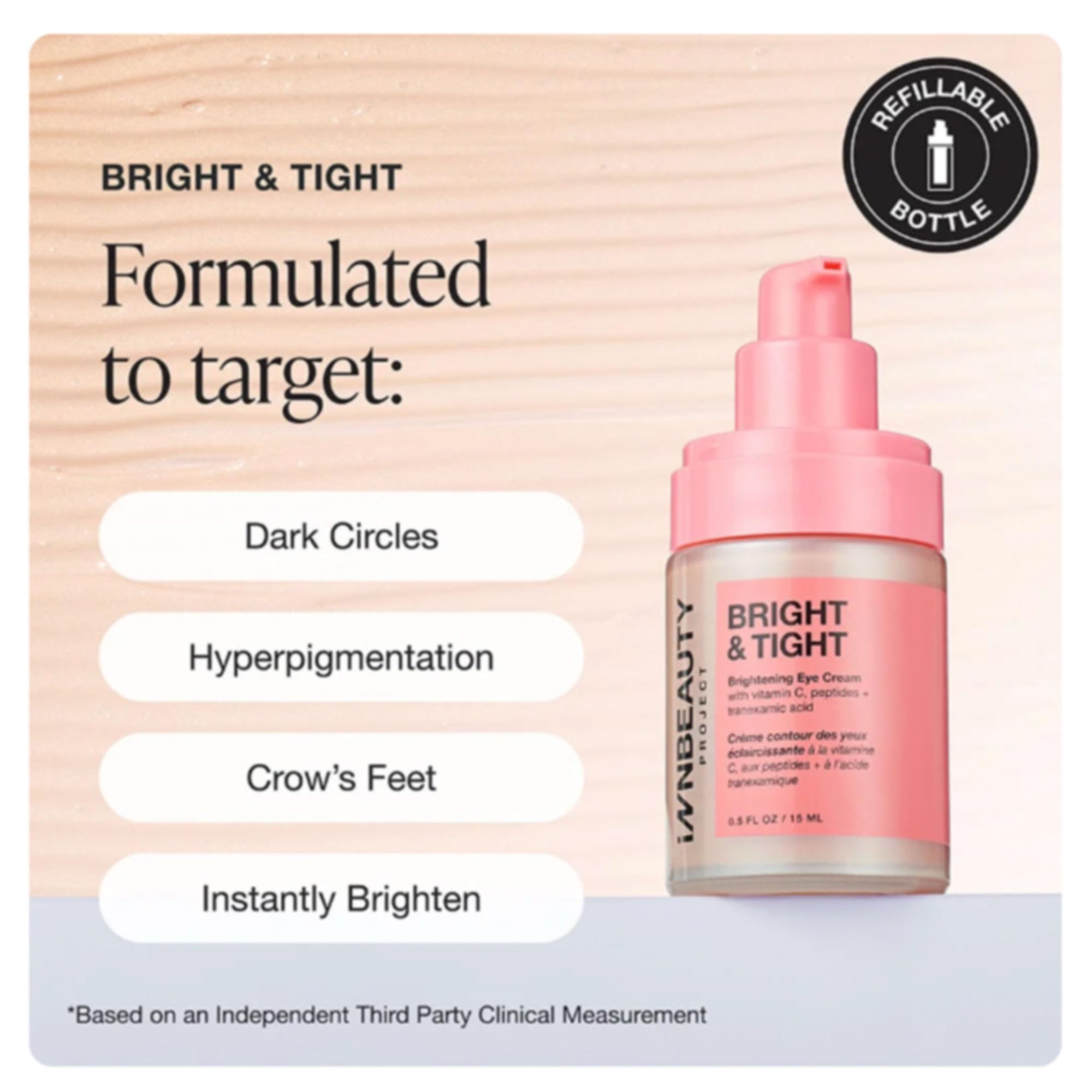 Texture swirl of Innbeauty Project Bright & Tight eye cream for smooth under-eye application
