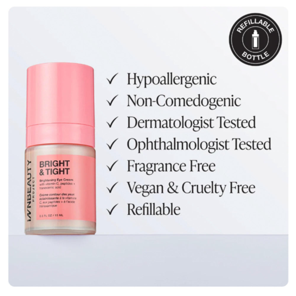 Ingredient focus: vitamin C and peptides in Innbeauty Project Bright & Tight eye cream