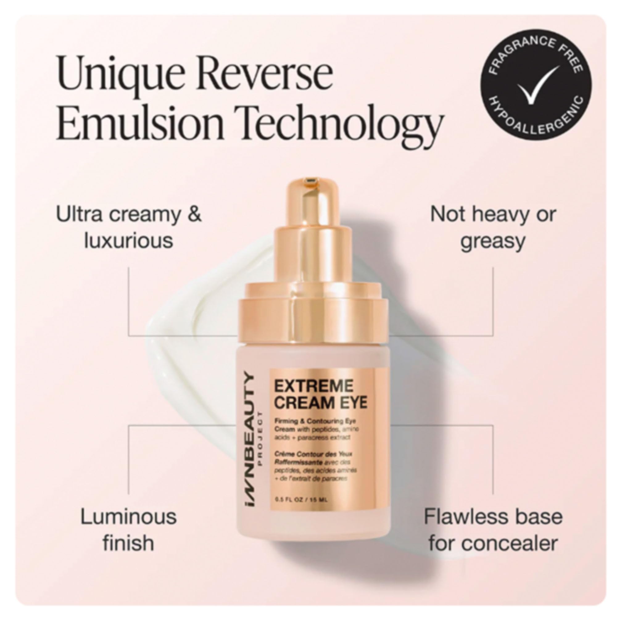 Closeup of applying Innbeauty Project Extreme Cream Eye