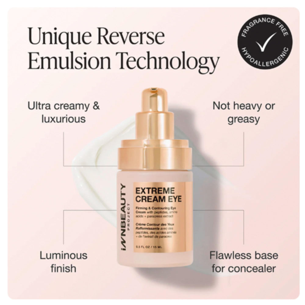 Closeup of applying Innbeauty Project Extreme Cream Eye