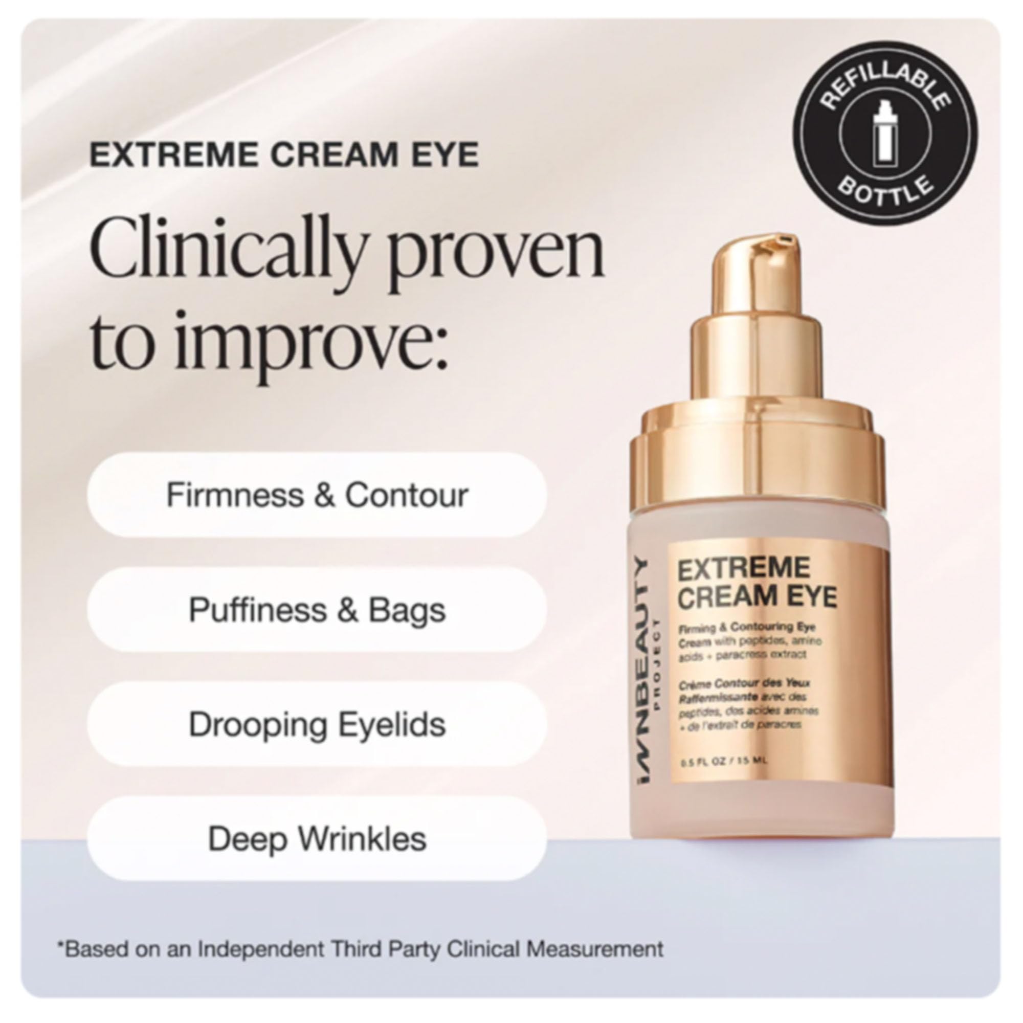Extreme Cream Eye texture swirl demonstrates smooth prep-ready skin