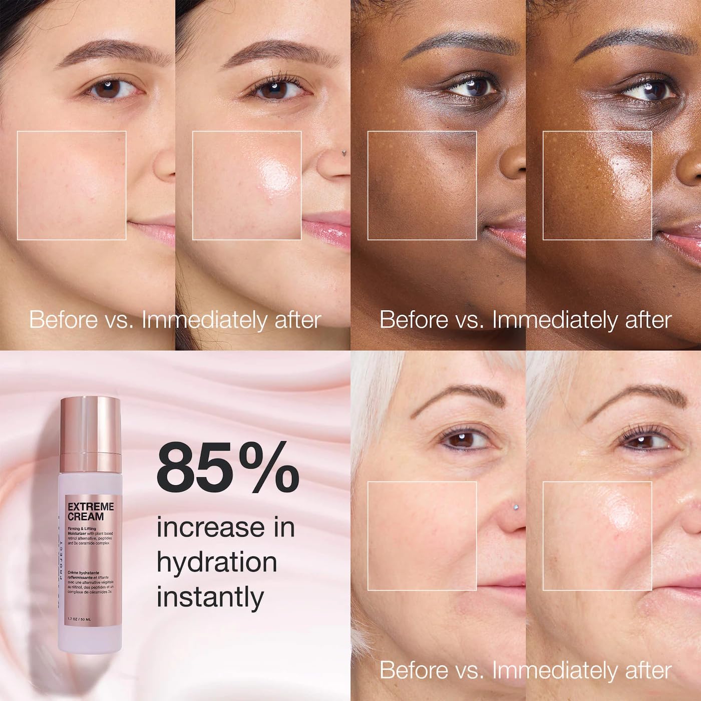 Innbeauty Project Extreme Cream glow after use for radiant skin.