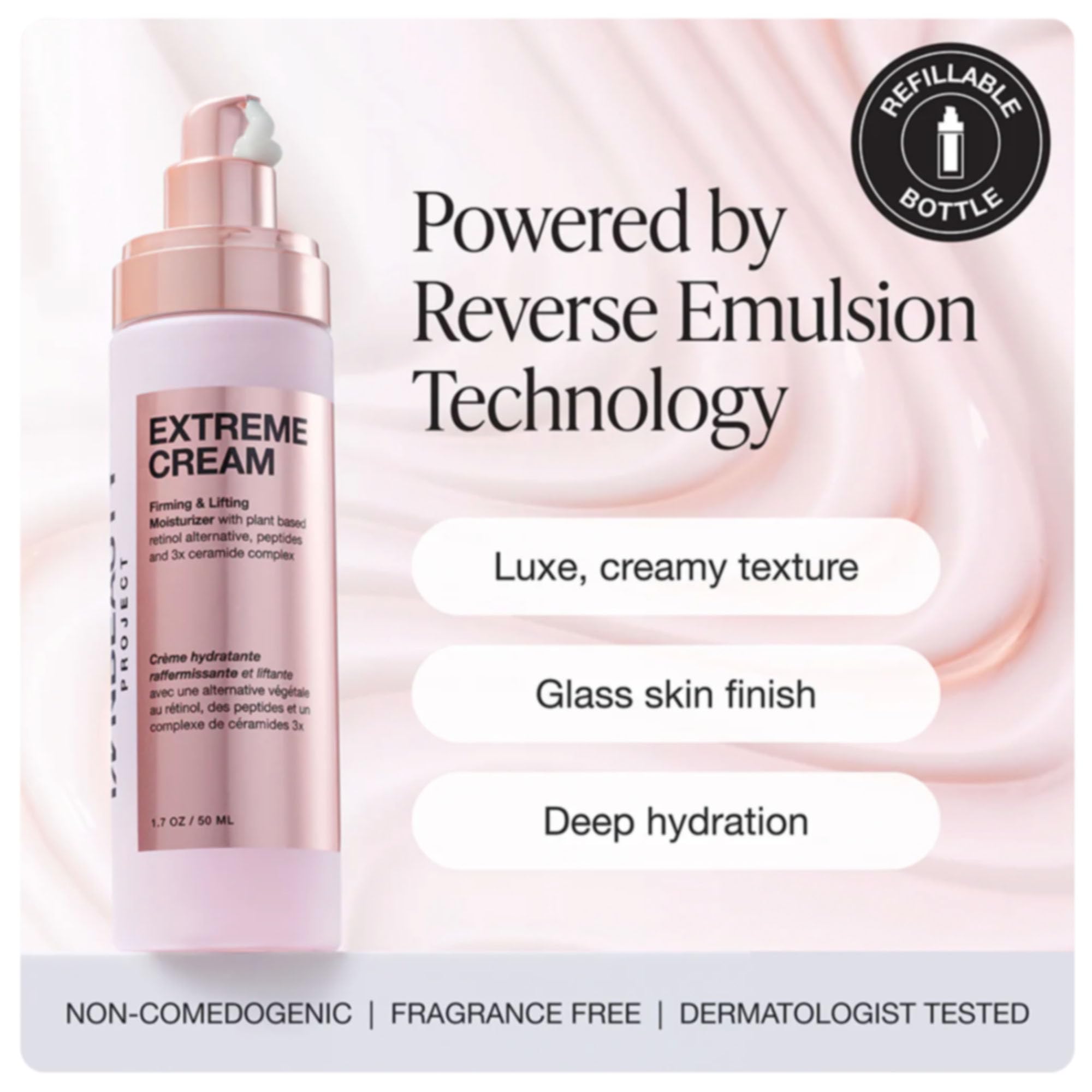 Innbeauty Project Extreme Cream jar closeup showing rich texture for daily hydration.