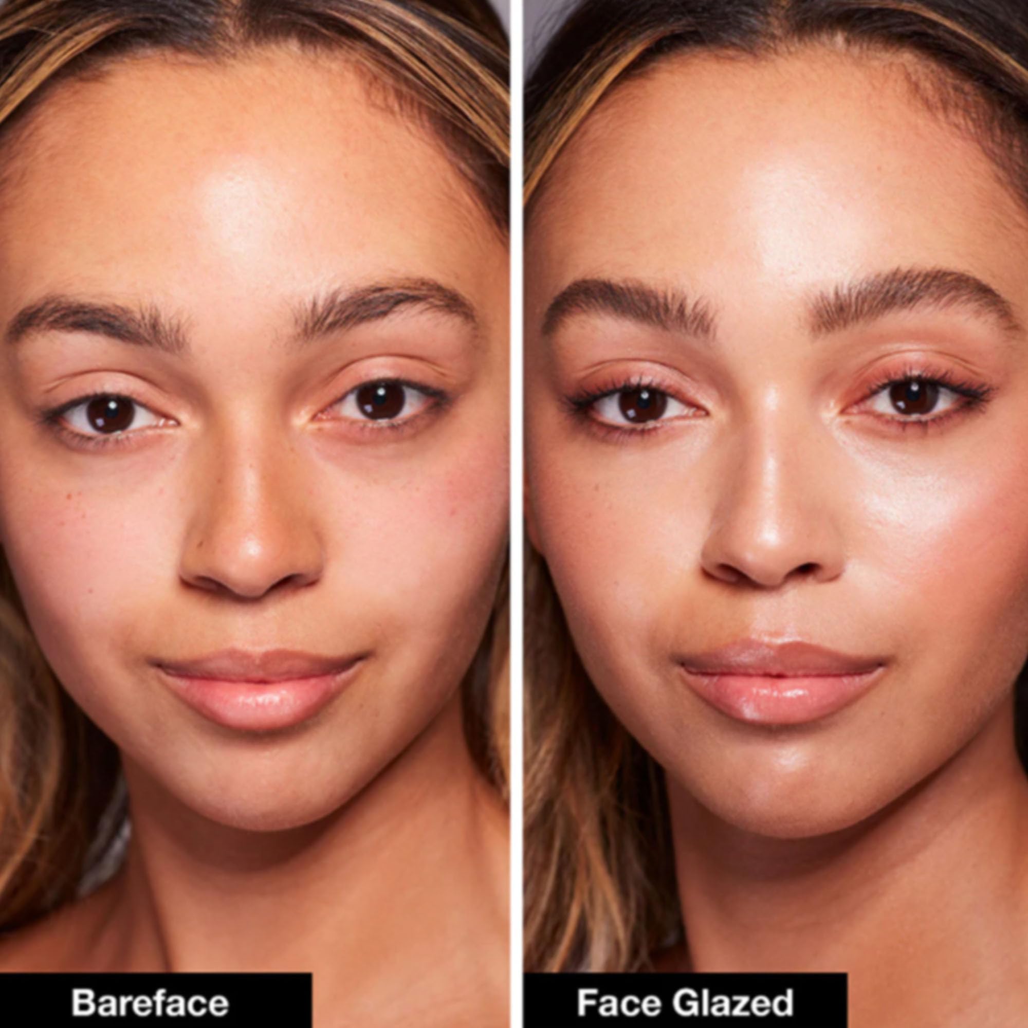 Innbeauty Project Face Glaze application swipe on cheek for a radiant glow.