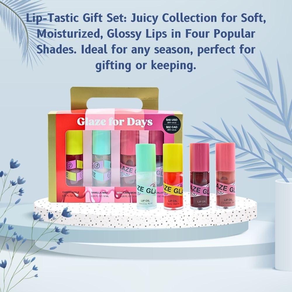 Innbeauty Project Glaze For Days Vanilla Mint lip oil bottle with subtle shimmer and soothing feel