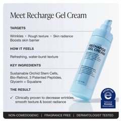 Innbeauty Project Recharge Gel Cream texture close-up highlights lightweight, non-greasy hydration.
