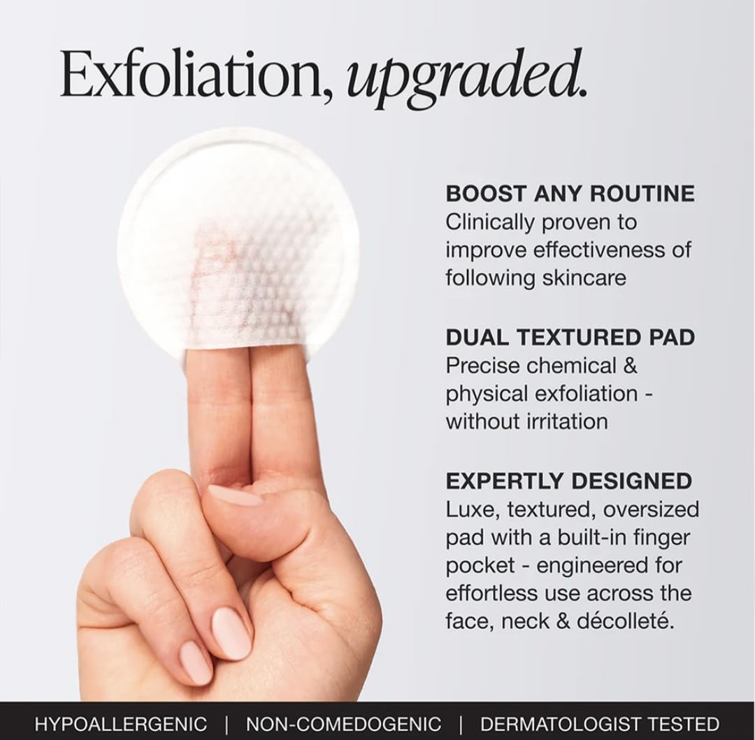 Innbeauty Project Skin Prep Exfoliating Pad packaging closeup highlights 45 pads for a month of exfoliation