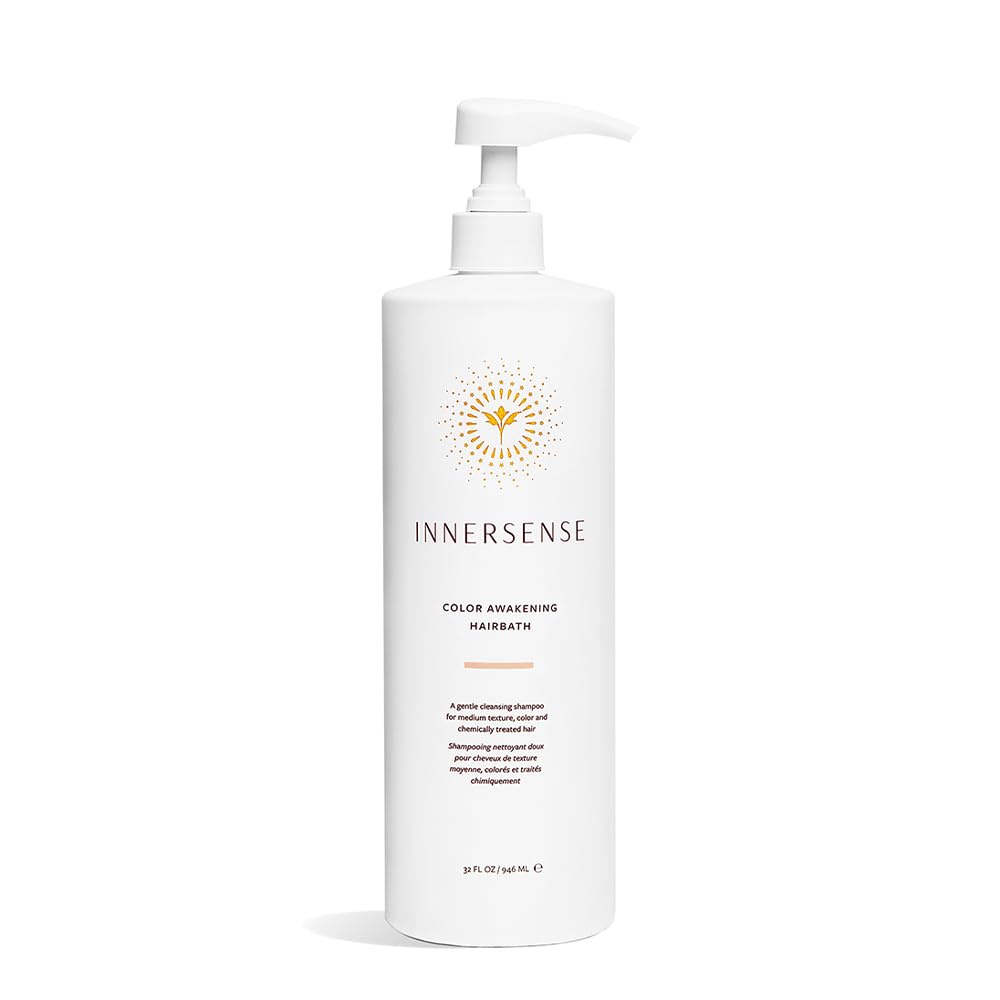INNERSENSE Color Awakening Hairbath bottle shows color-safe cleansing with nourishing coconut and shea butter.