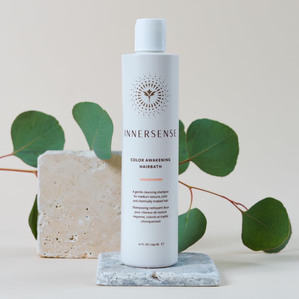 INNERSENSE Color Awakening Hairbath ingredients emphasize coconut, shea butter, honey, and pumpkin seed oil.