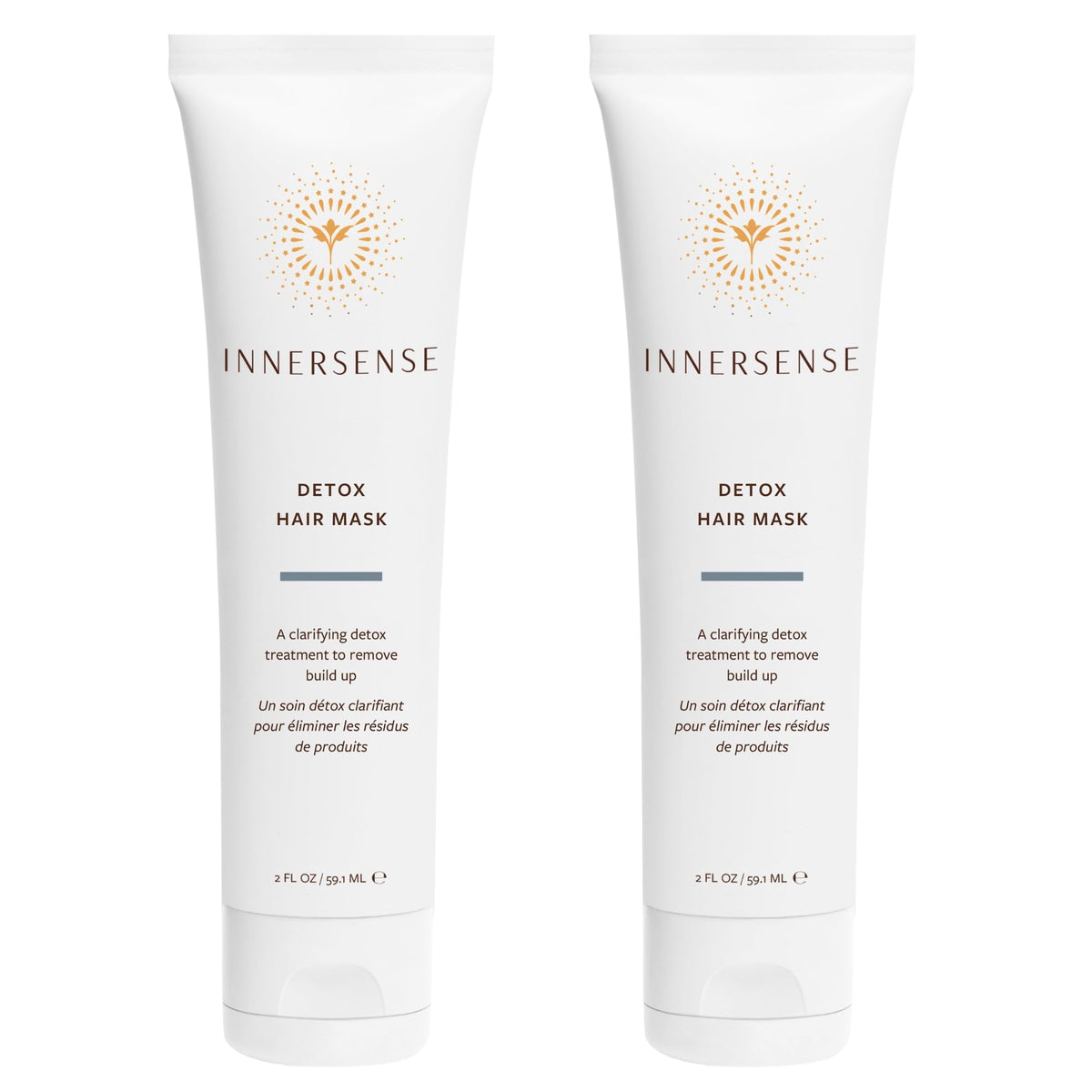 INNERSENSE Detox Hair Mask packaging on display, highlighting a clean, plant-based formula.