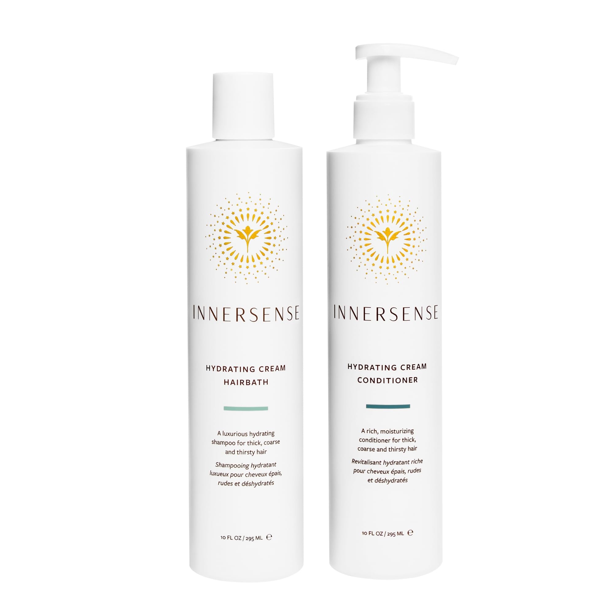 INNERSENSE Hairbath Shampoo bottle front showing a hydrating formula for smoother, shinier hair.
