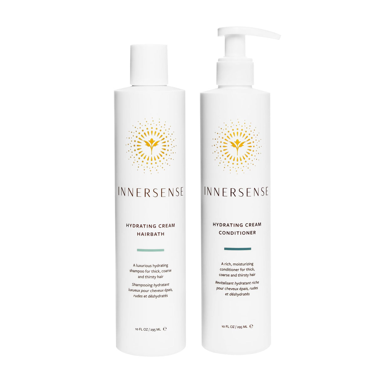 INNERSENSE Hairbath Shampoo bottle front showing a hydrating formula for smoother, shinier hair.