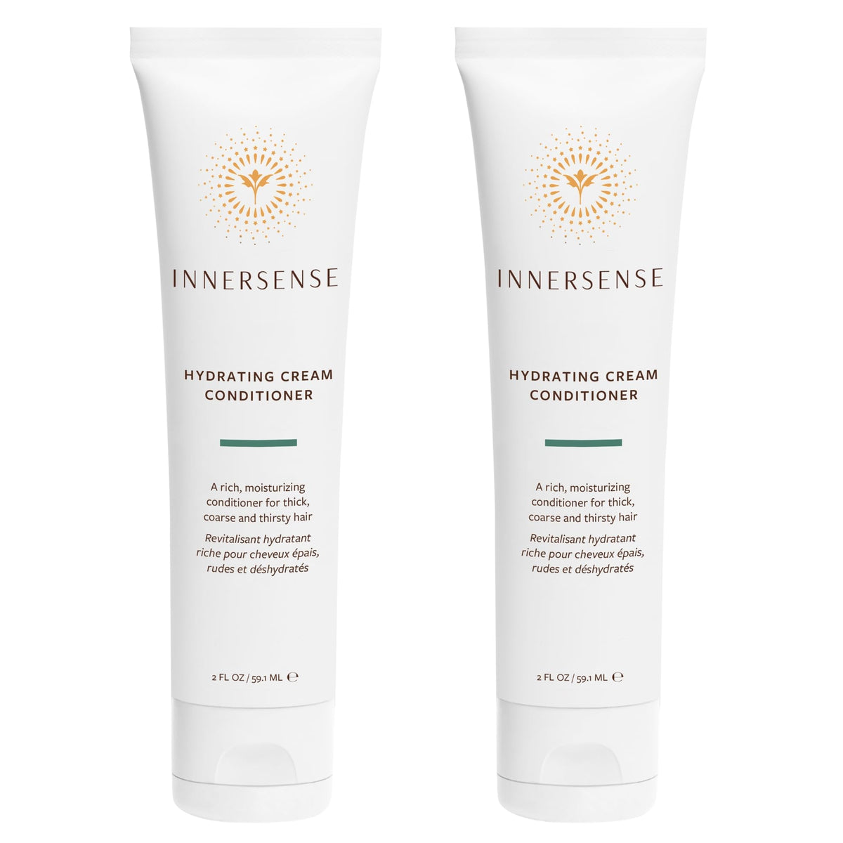 INNERSENSE Hydrating Cream Conditioner bottle close-up showing deep moisture for thick hair.