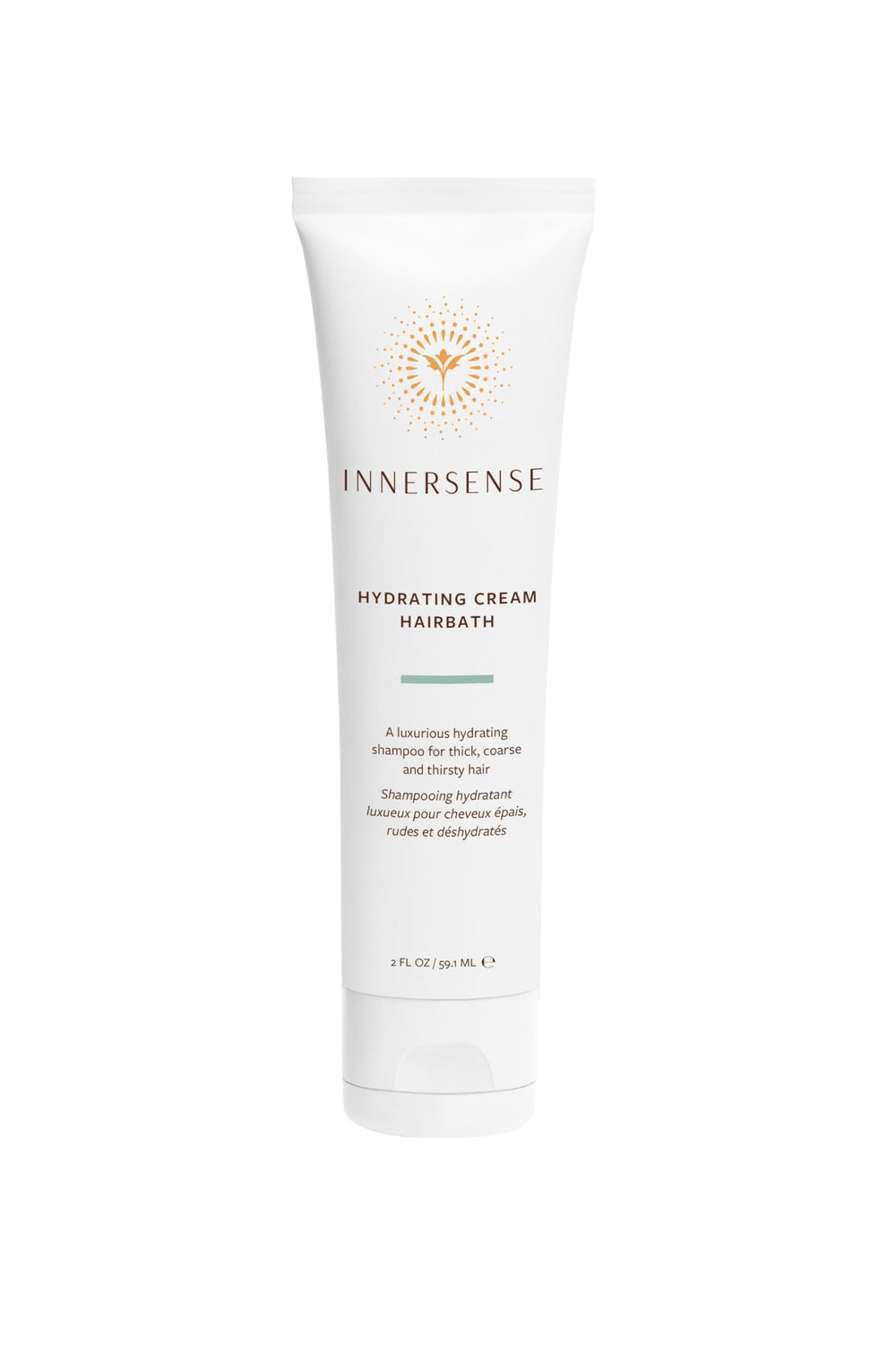 INNERSENSE Hydrating Cream Hairbath bottle close-up showing moisture boost.