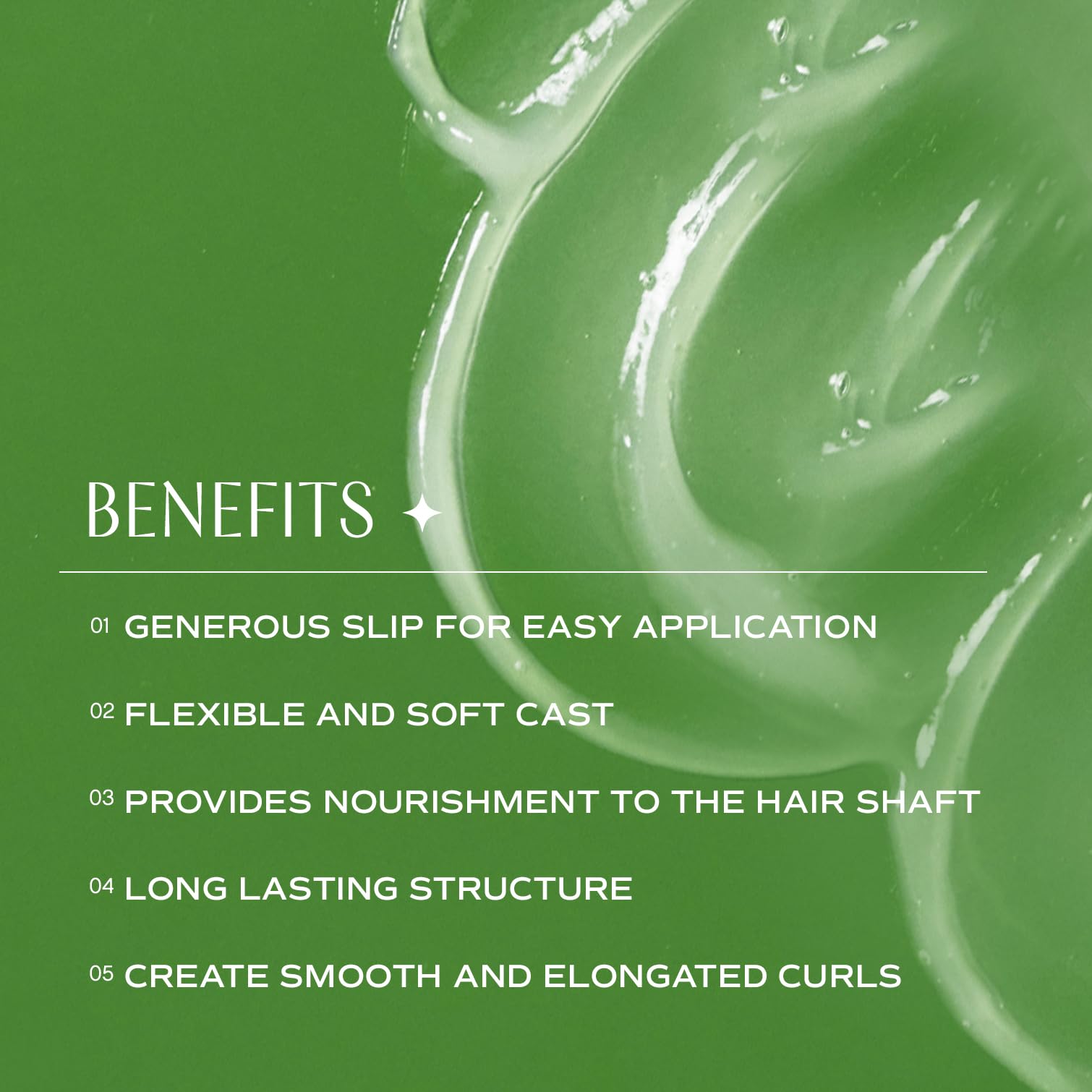 INNERSENSE I Create Curl Memory Gel hair application demonstrates smooth, elongated curls.
