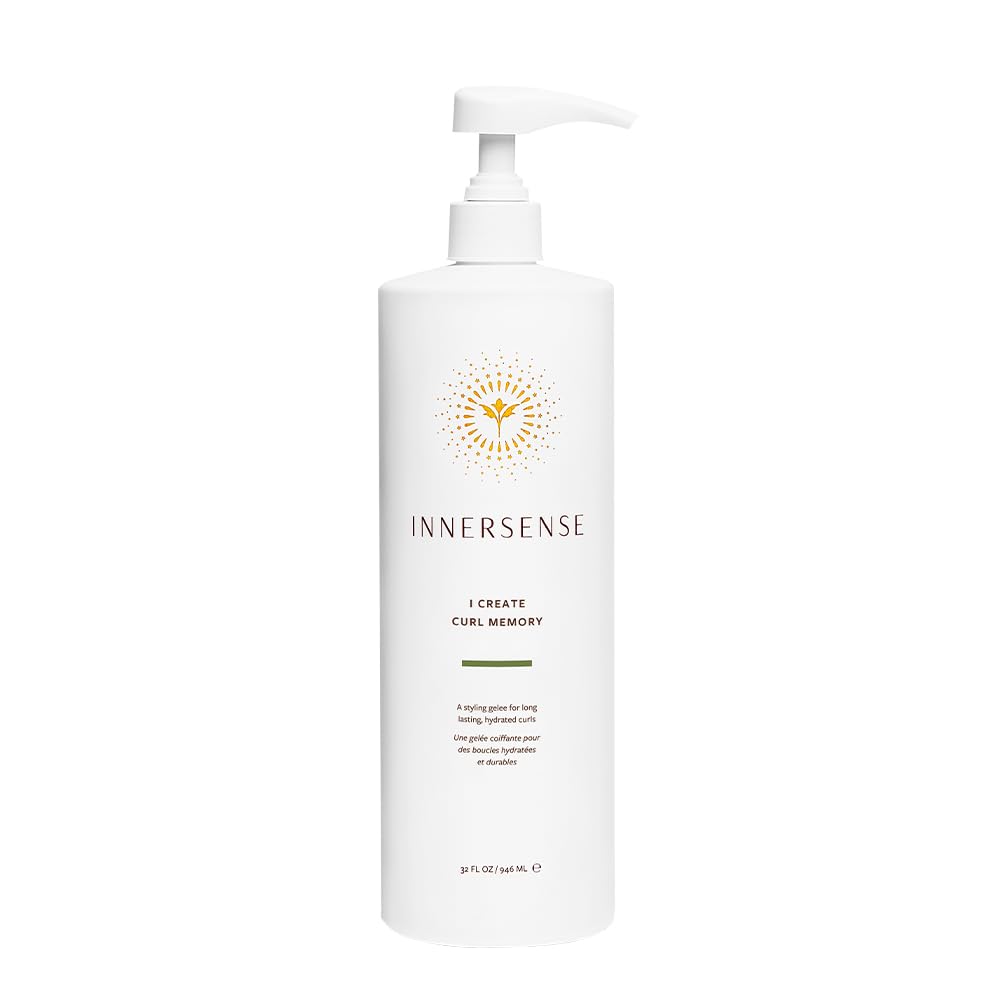INNERSENSE I Create Curl Memory Gel jar highlighting flexible hold for defined, elongated curls