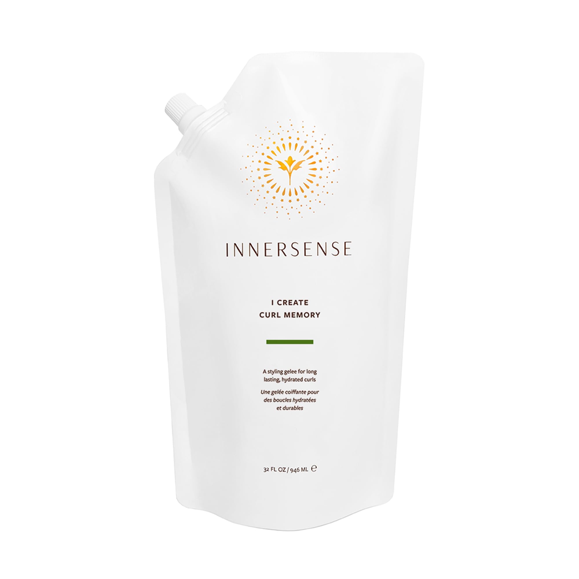INNERSENSE I Create Curl Memory Gel refill pouch front label — hydrating, flexible hold.