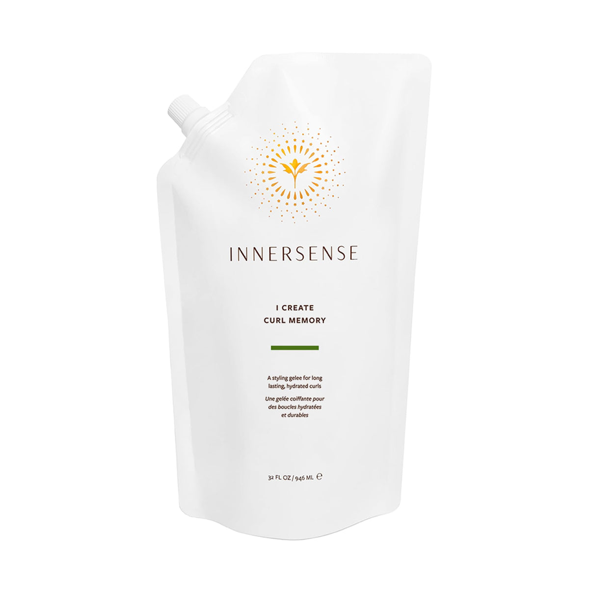 INNERSENSE I Create Curl Memory Gel refill pouch front label — hydrating, flexible hold.