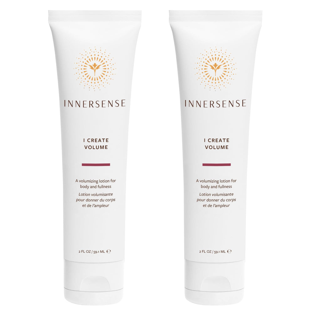 INNERSENSE I Create Volume bottle-front view showcases natural, volumizing formula for fuller hair.