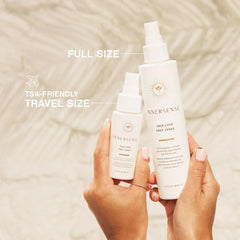 INNERSENSE Prep Spray misted on hair for better hold and thermal care.