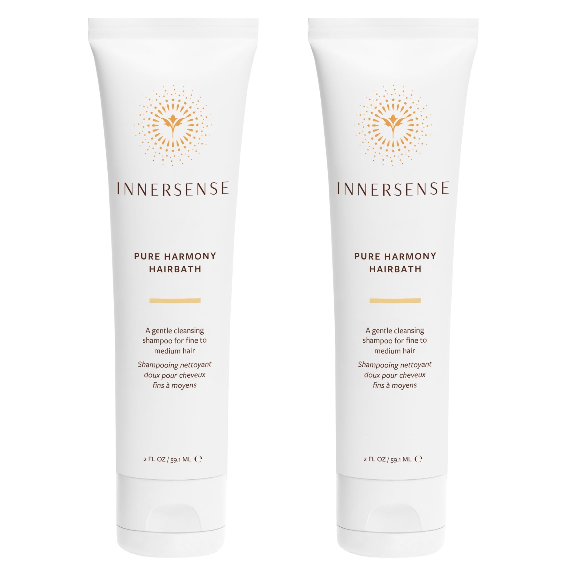 INNERSENSE Natural Pure Harmony Hairbath bottle balances oily scalp for refreshed hair.