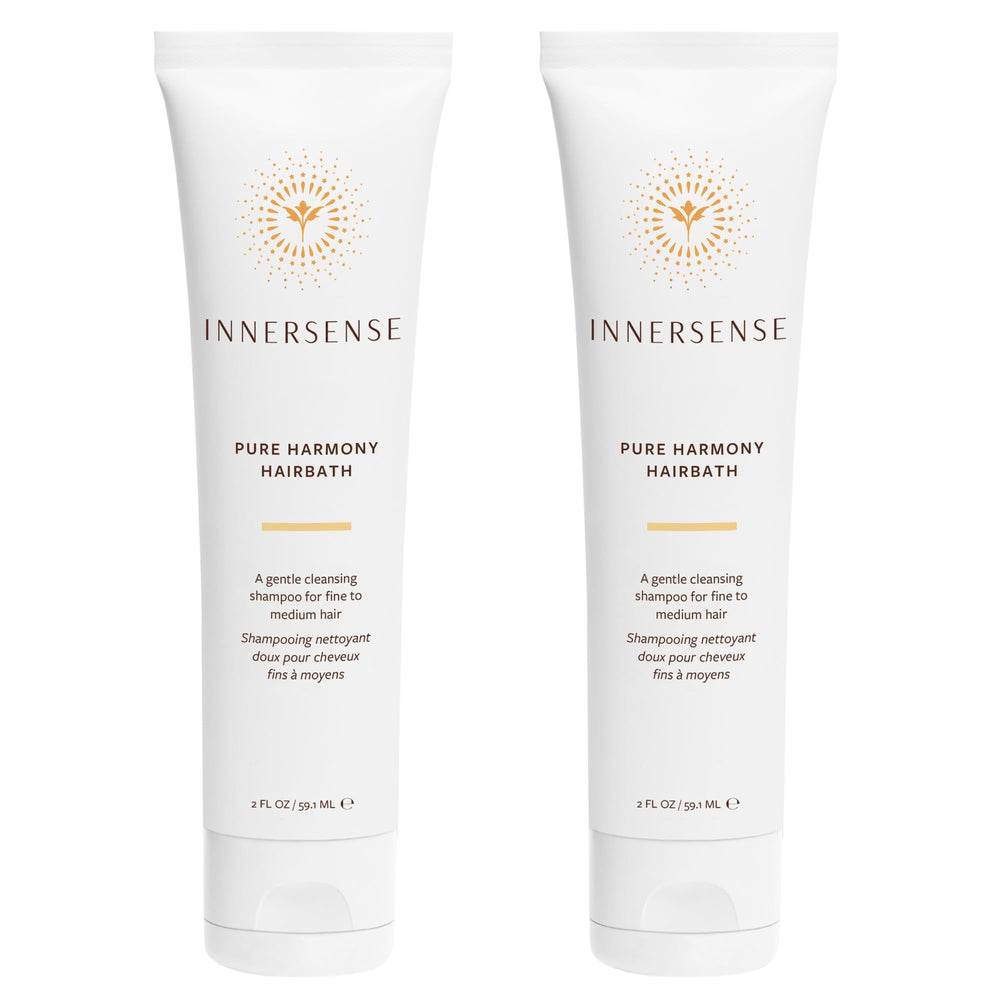 INNERSENSE Natural Pure Harmony Hairbath bottle balances oily scalp for refreshed hair.