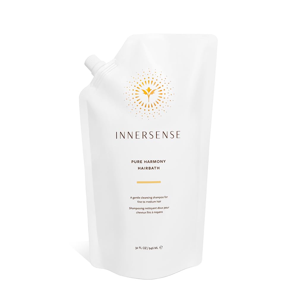 INNERSENSE Hairbath bottle pour shows light cleansing for fine to medium hair.