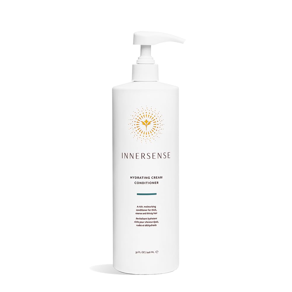 INNERSENSE Hydrating Cream Conditioner bottle close-up highlights nourishing formula for hair