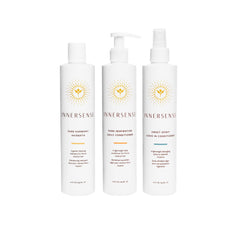 INNERSENSE Pure Harmony Trio haircare set bottle, color-safe cleansing for fine to medium hair