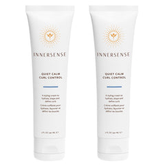 INNERSENSE Quiet Calm Curl Control bottle showing creamy, hydrating formula for defined curls.