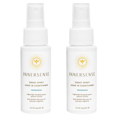 INNERSENSE Sweet Spirit Leave-In Bottle shows easy detangling and moisture.