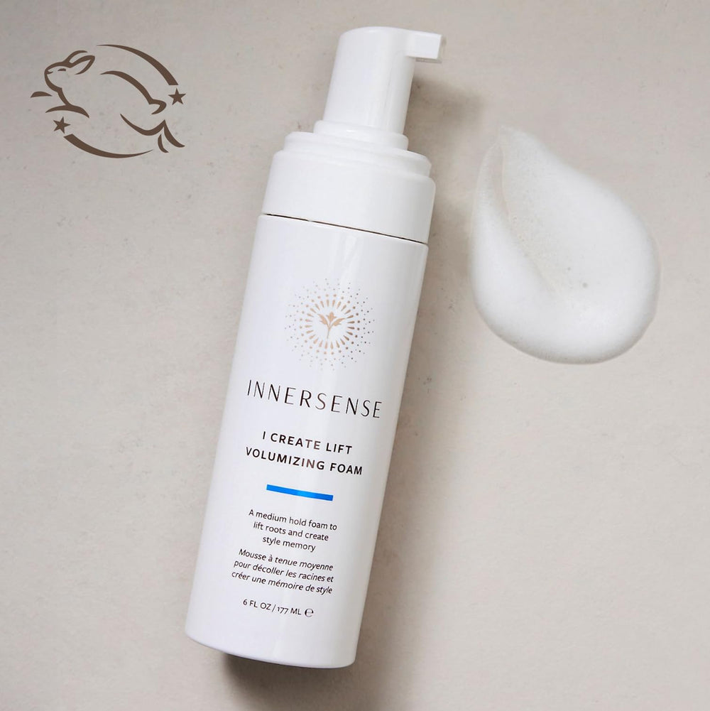 INNERSENSE Lift foam texture on hair showing natural body and definition.