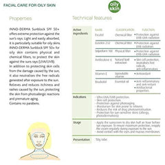 INNOAESTHETICS Inno-Derma Sun Defense packaging shot highlighting oil-control formula.