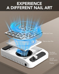 Innoworld nail dust collector with reusable filter keeps workspace tidy.
