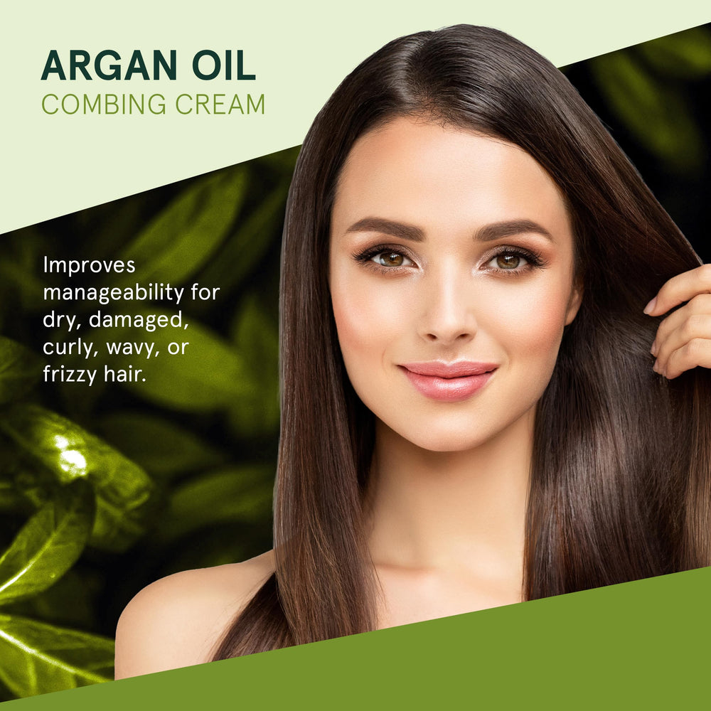 INOAR Argan Oil Combing Cream application for frizz control