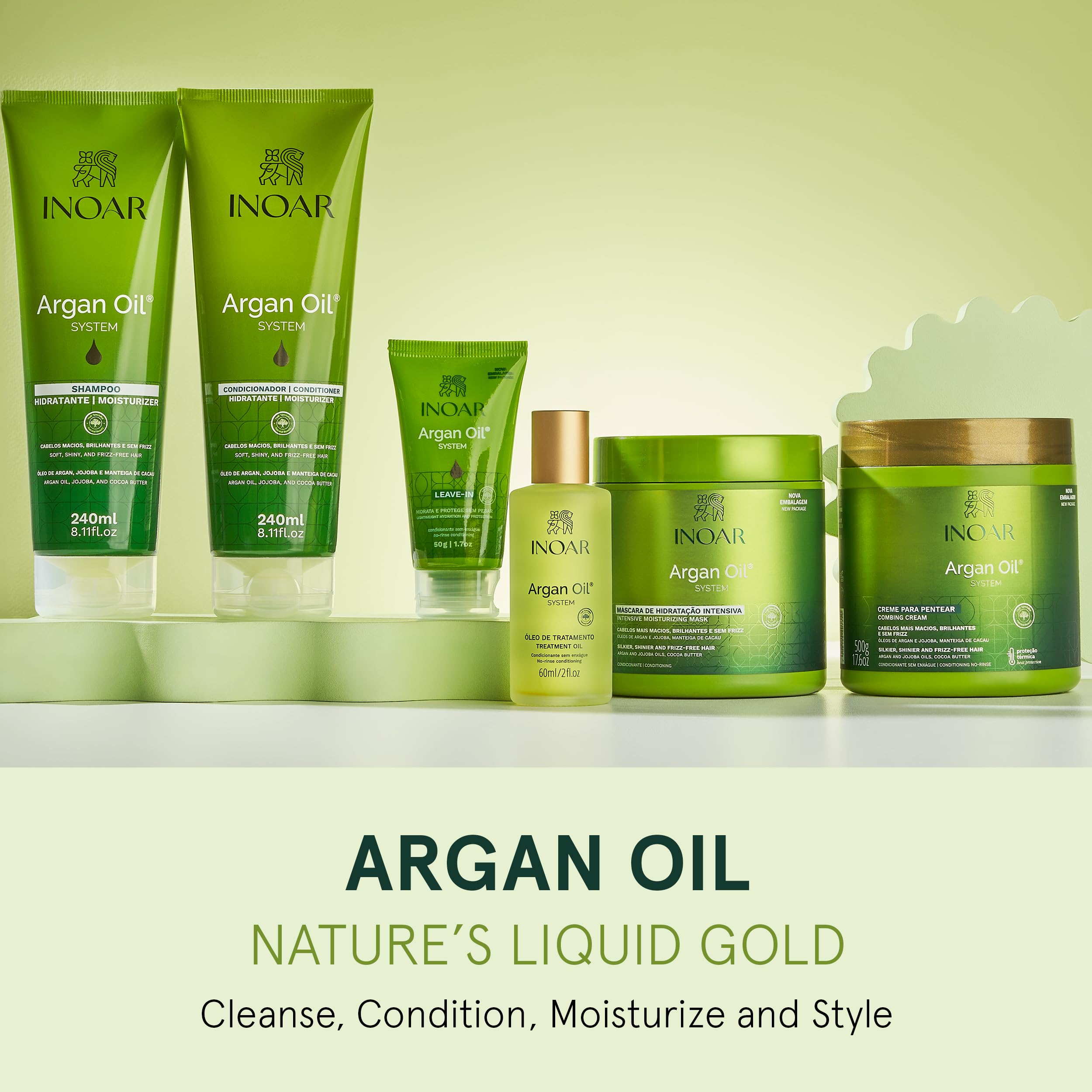 INOAR Argan Oil Combing Cream vegan formula for ethical care