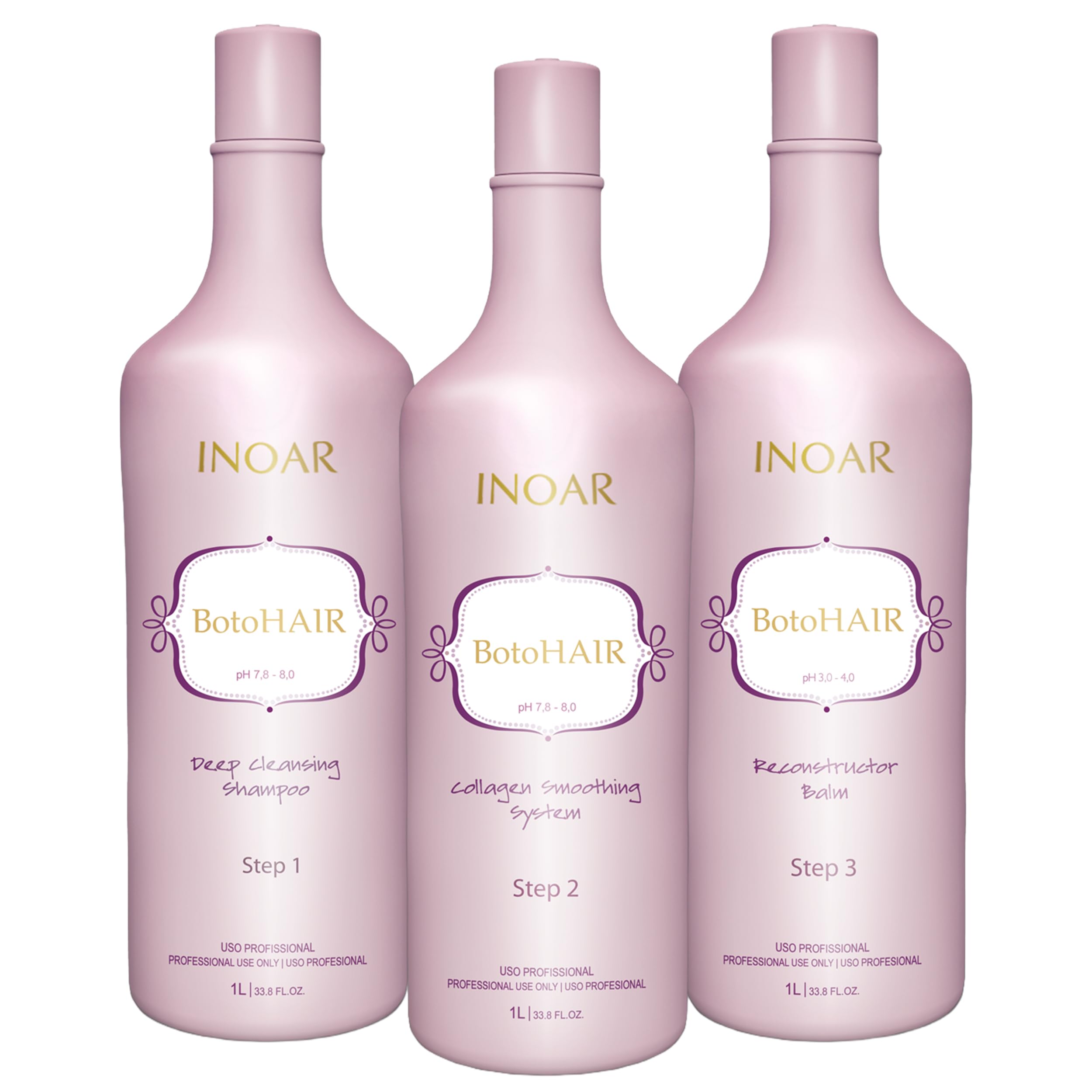 INOAR BotoHair Deep Cleansing Shampoo pour cleans buildup for better treatment absorption.