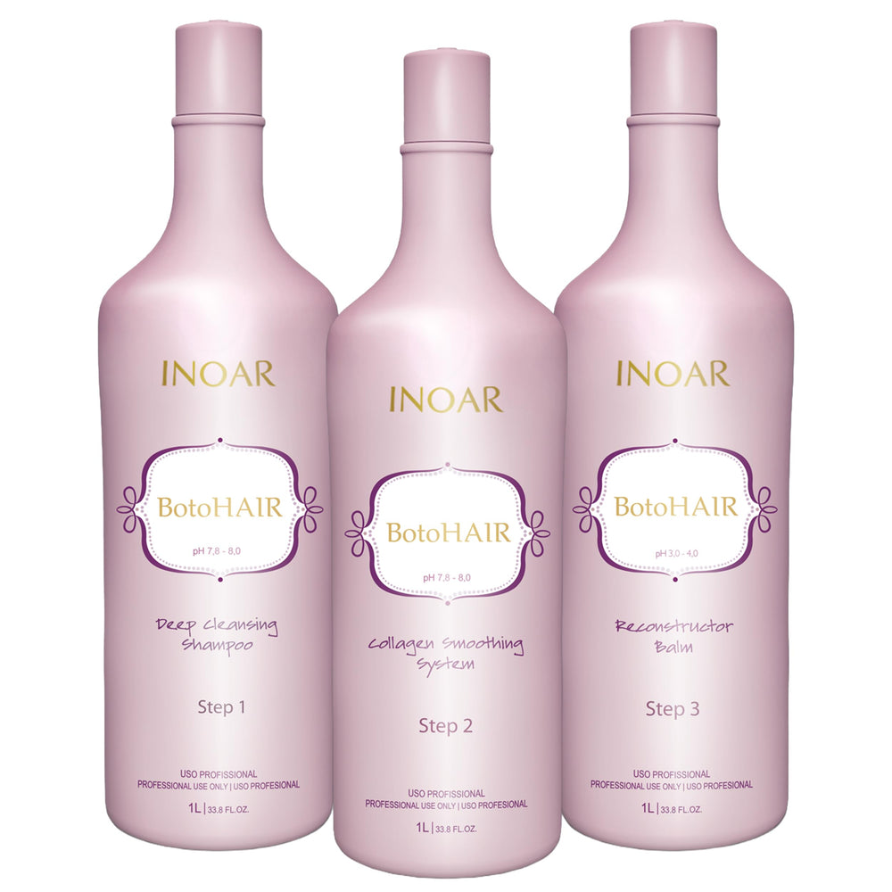 INOAR BotoHair Deep Cleansing Shampoo pour cleans buildup for better treatment absorption.