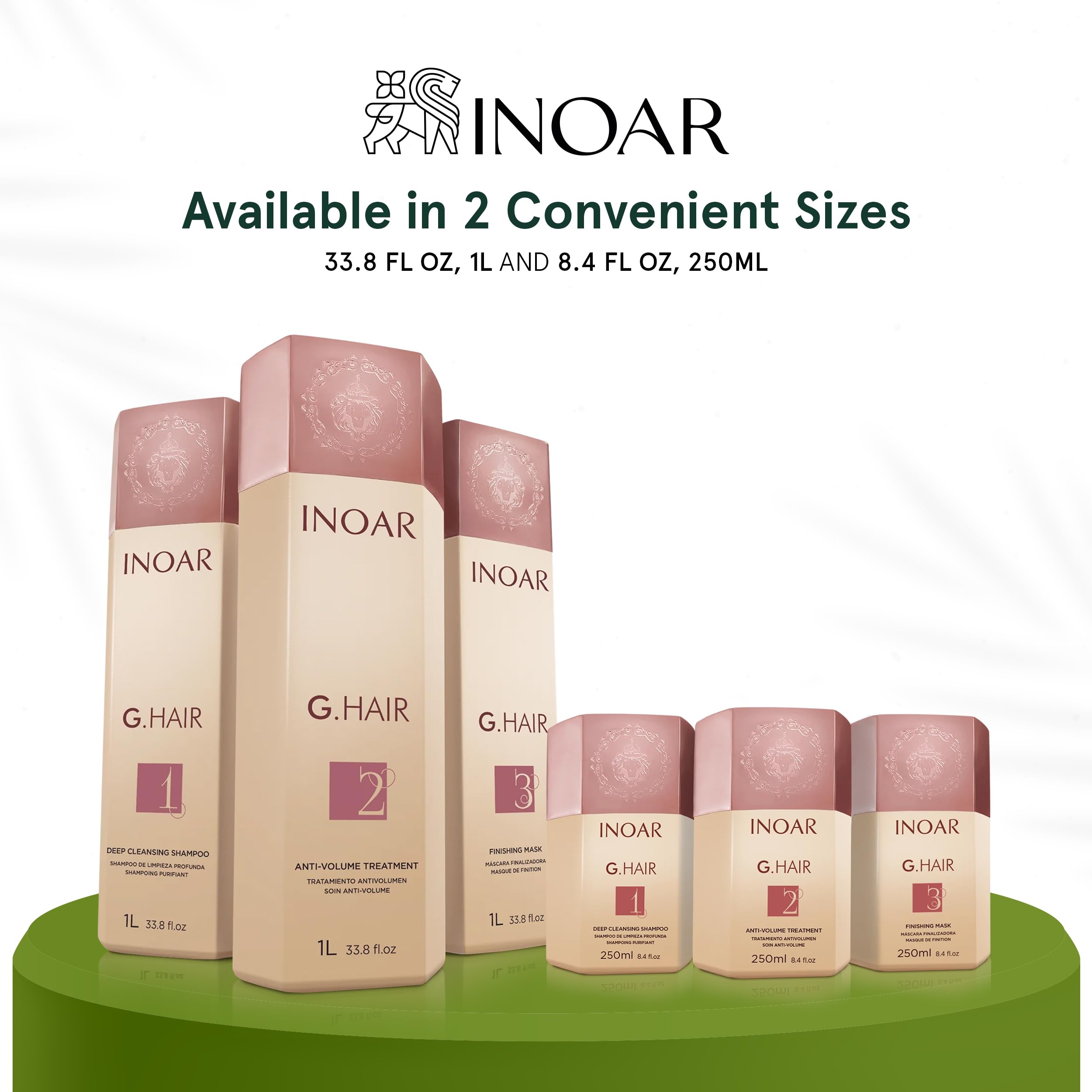 INOAR G.Hair Salon-grade results at home with a complete three-step system.