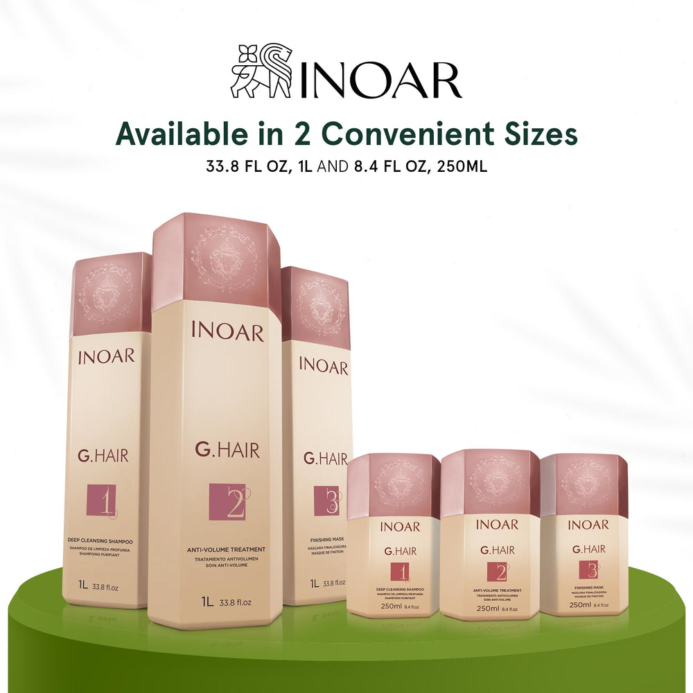 INOAR G.Hair Salon-grade results at home with a complete three-step system.