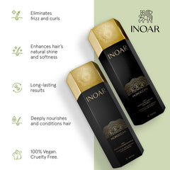 INOAR Step 2 bottle close-up highlighting long-lasting salon-like results at home.