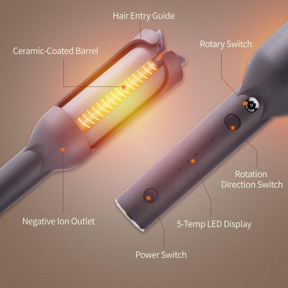 InovoCare CurlPro Plus dual-voltage for travel-ready styling.