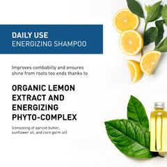 Insight Clean Beauty Energizing Shampoo bottle closeup highlights vegan formula.